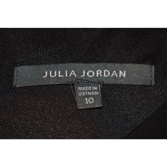 JULIA JORDAN $109 One-Shoulder Ruffle Sheath Dress Black Size 10 - Picture 3 of 3